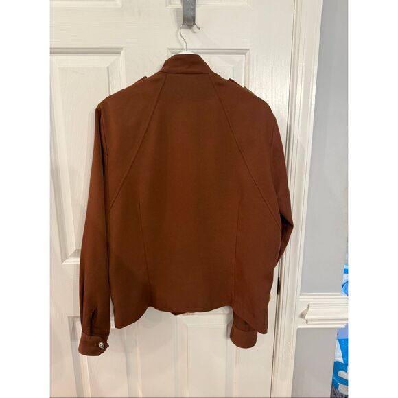 Clockwork Couture Brown Steam Punk Goth Straight Jacket Style Buckle Jacket sz L - Picture 6 of 8